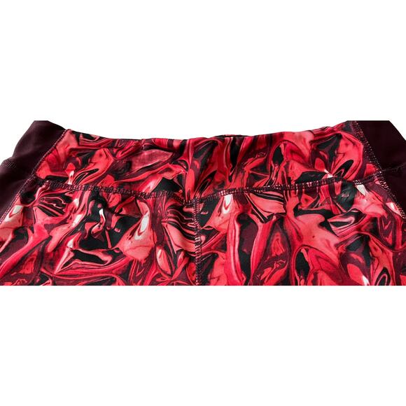 AVIA HI-RISE CROPPED ACTIVEWEAR LEGGINGS, WOMENS, M, PURPLE PINK BLACK ABSTRACT - Picture 3 of 8